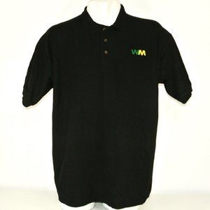 WASTE MANAGEMENT Employee Uniform Polo Shirt Black NEW Size M Medium